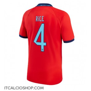 Inghilterra Declan Rice #4 Seconda Maglia Mondiali 2022 Manica Corta